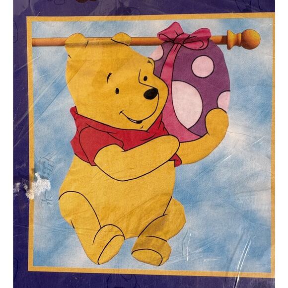 Windsculpts 100 Acre Winnie Pooh Easter Egg Yard Flag Disney 28"x39.5" Vintage - Picture 8 of 9